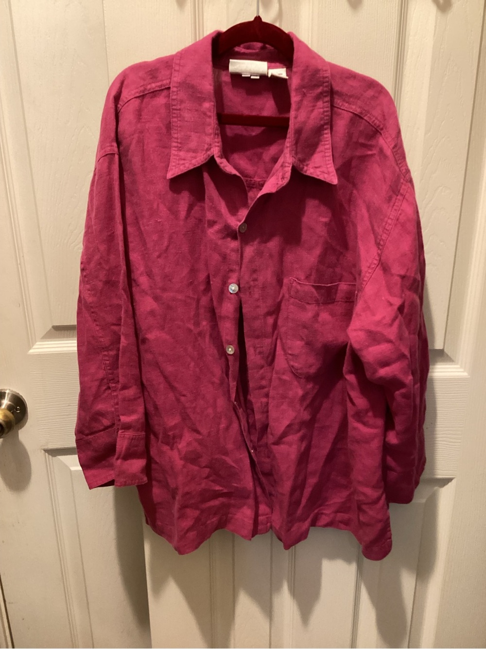 Chico's Fuchsia Button-Down Casual Shirt
